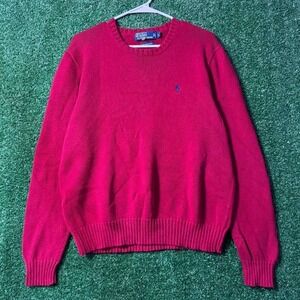Classy Red Polo Ralph Lauren Crewneck Knit Sweater‎